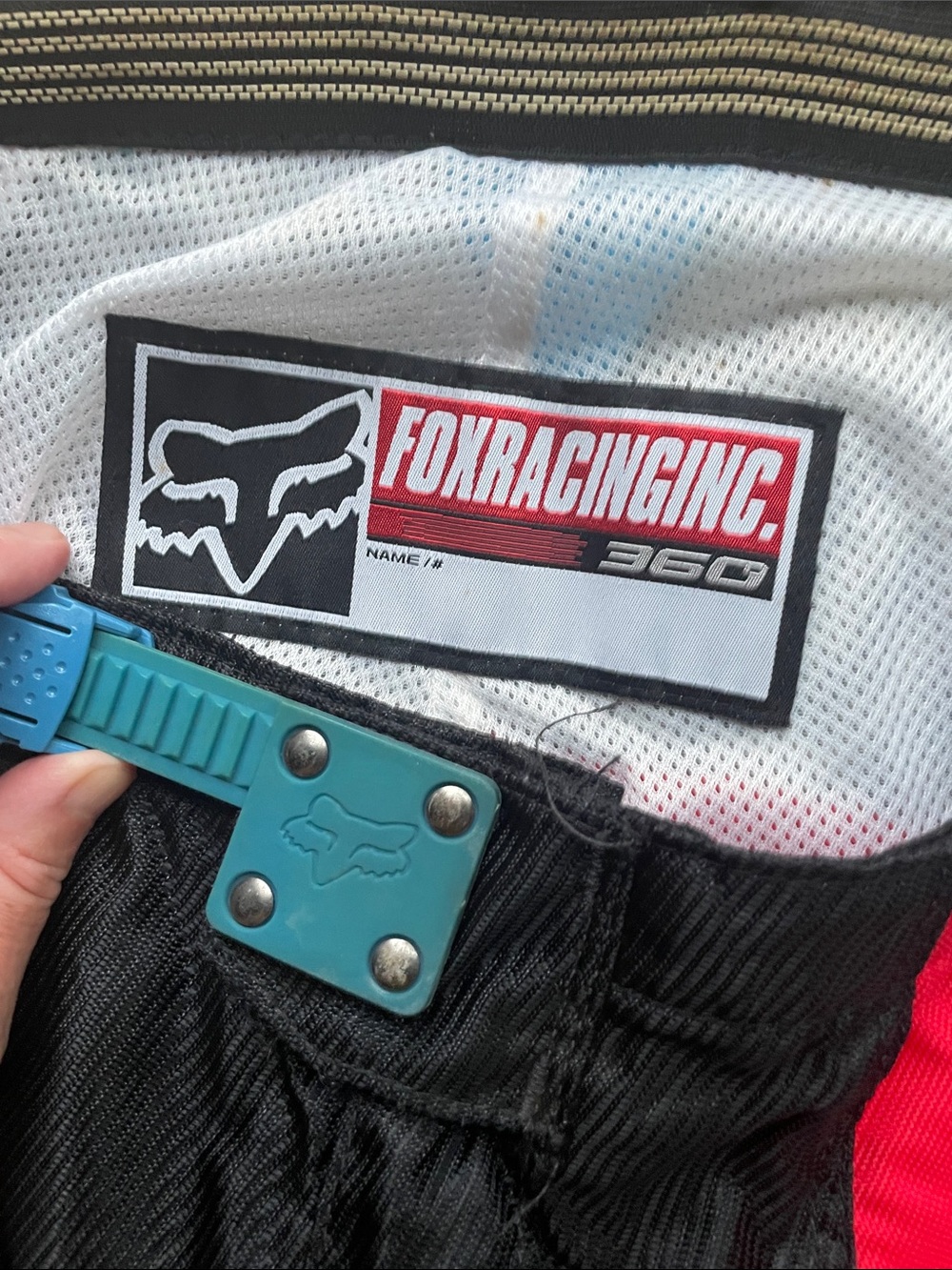 Fox Men’s Motocross Pants — Blue & Red - Picture 3 of 6